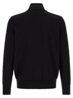 Black Cotton Cashmere Kanozip Cardigan