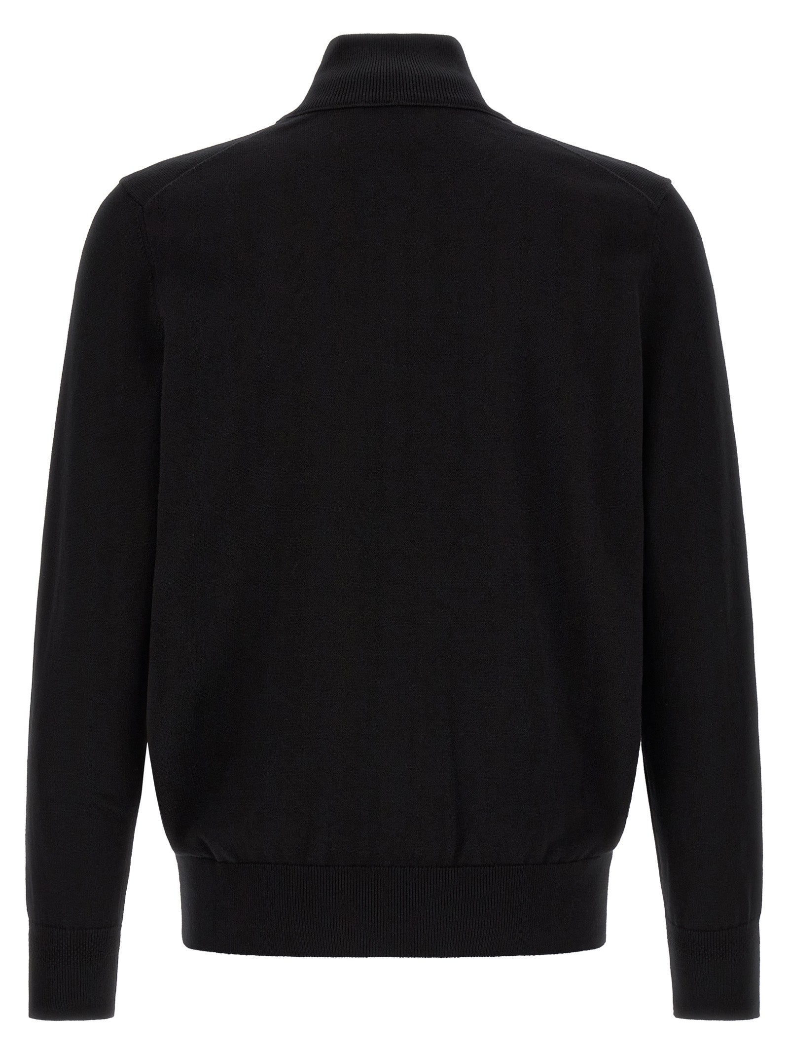 Black Cotton Cashmere Kanozip Cardigan