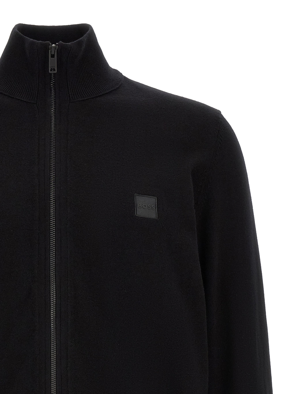 Black Cotton Cashmere Kanozip Cardigan