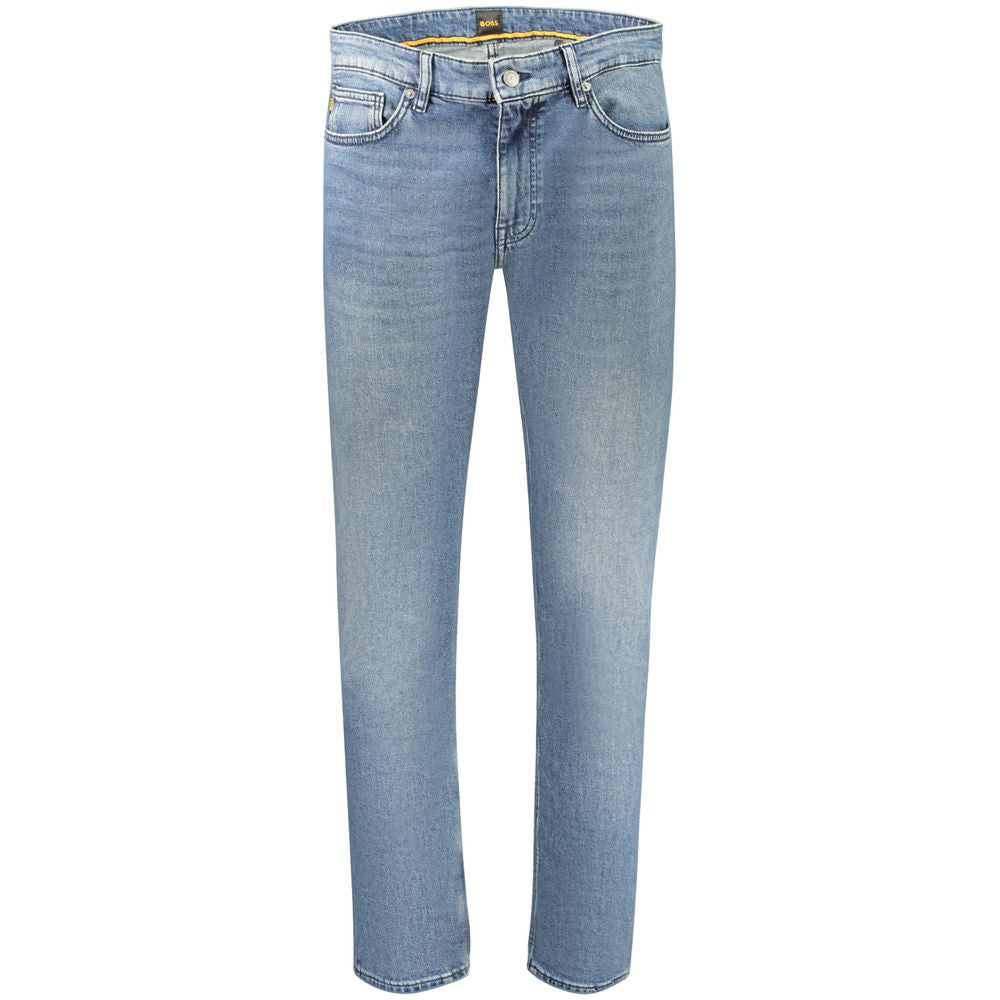 Slim Fit Blue Cotton-Blend Denim Jeans