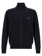 Kanozip Blue Cotton Cashmere Cardigan