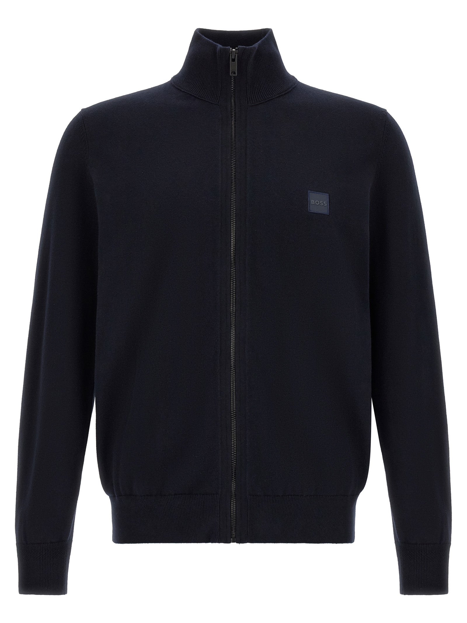 Kanozip Blue Cotton Cashmere Cardigan