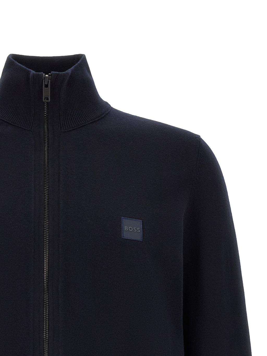 Kanozip Blue Cotton Cashmere Cardigan