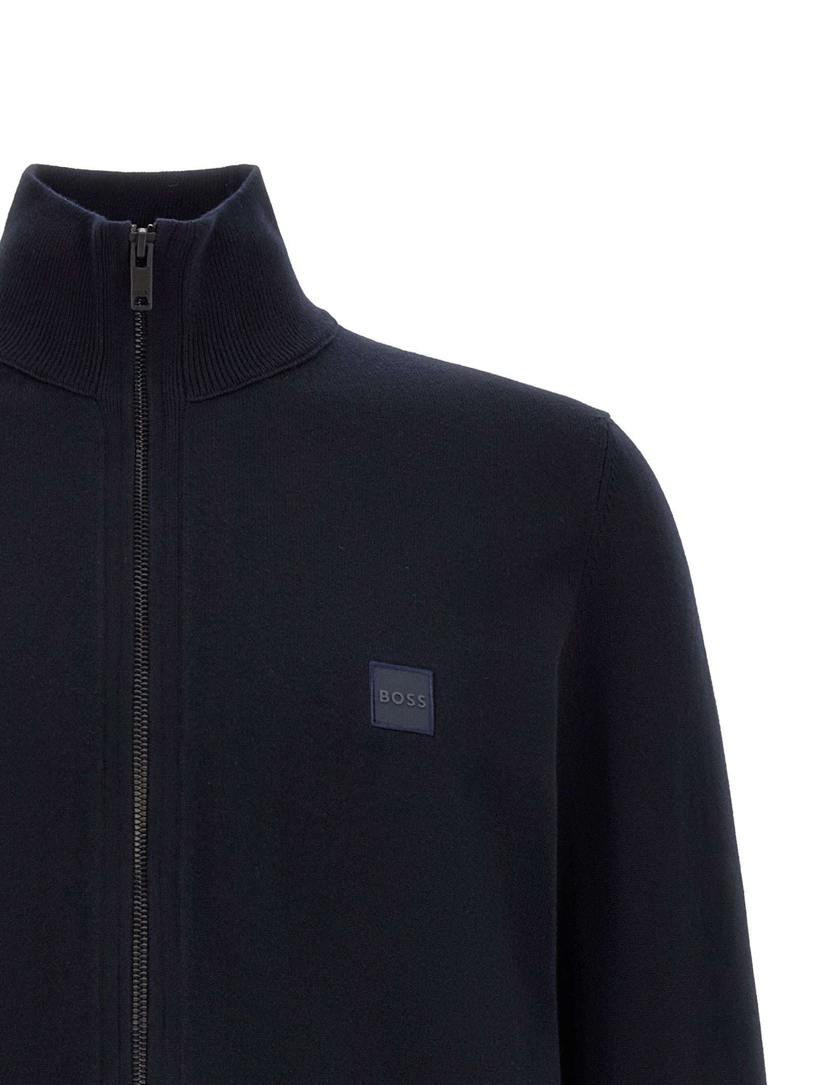 Kanozip Blue Cotton Cashmere Cardigan