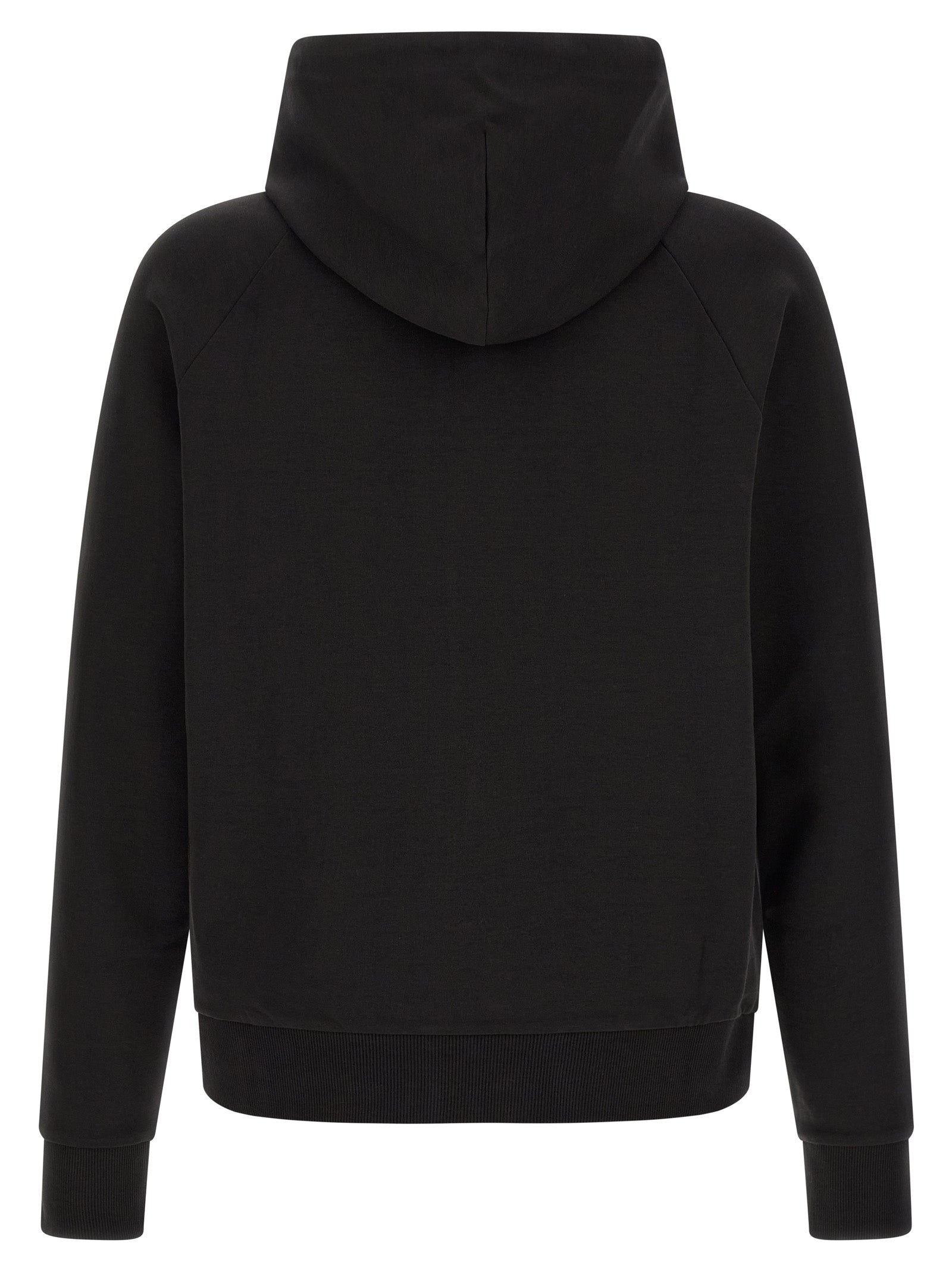 Black Premium Cotton-Elastane Hoodie
