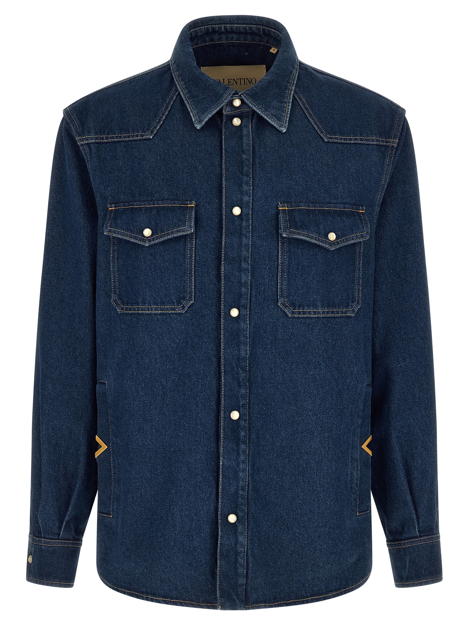 Blue Cotton Denim Shirt
