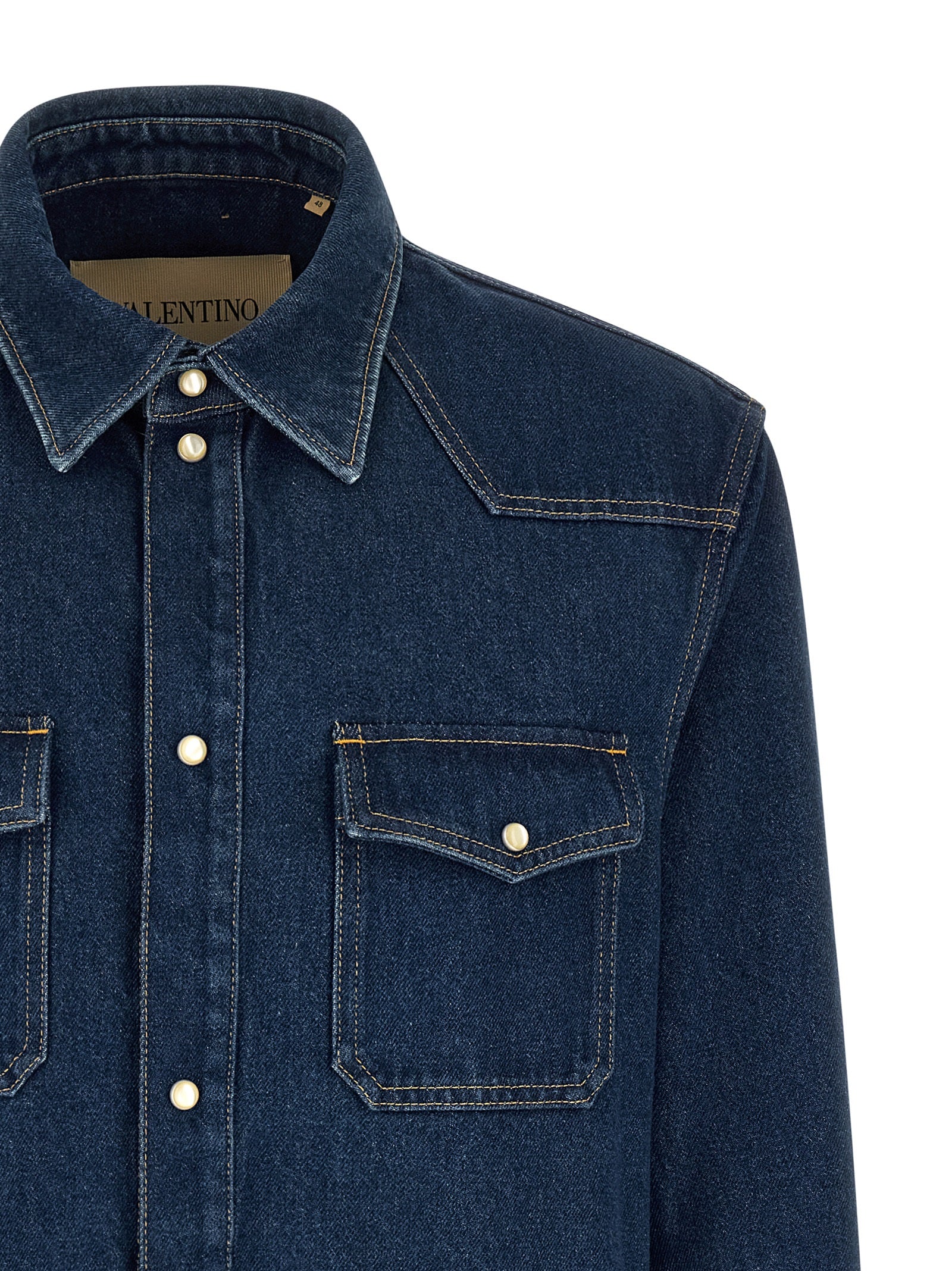 Blue Cotton Denim Shirt