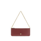 Bordeaux Calf Leather Shoulder Bag