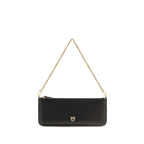 Silk‑Touch Calfskin Flat Shoulder Bag