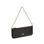 Silk‑Touch Calfskin Flat Shoulder Bag