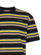 Oversized Multicolor Stripe Cotton T-Shirt