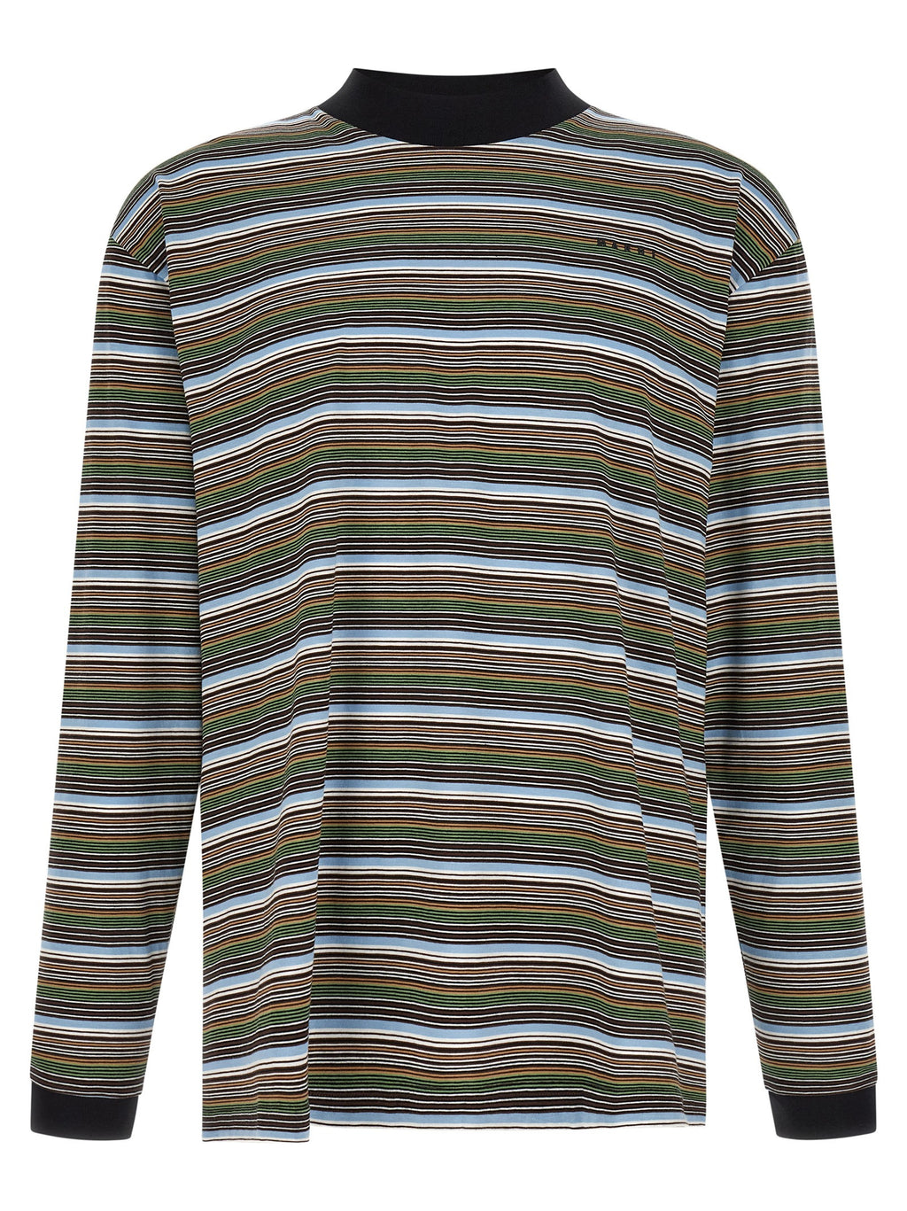 Multicolor Cotton Long-Sleeved T-Shirt