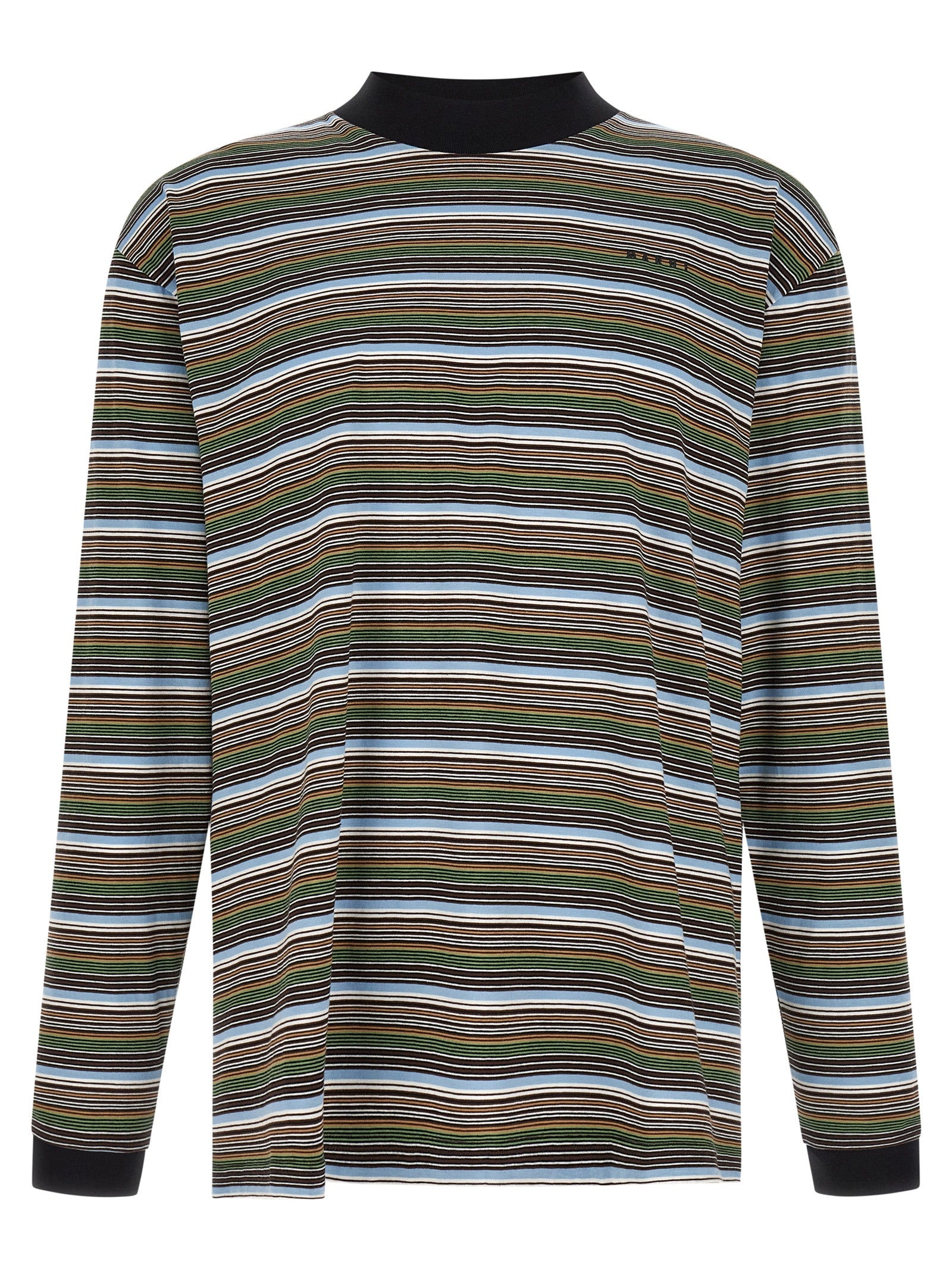 Multicolor Cotton Long-Sleeved T-Shirt