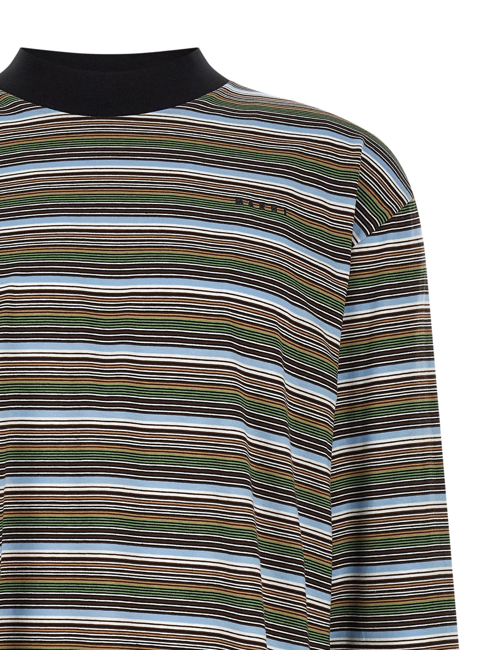 Multicolor Cotton Long-Sleeved T-Shirt