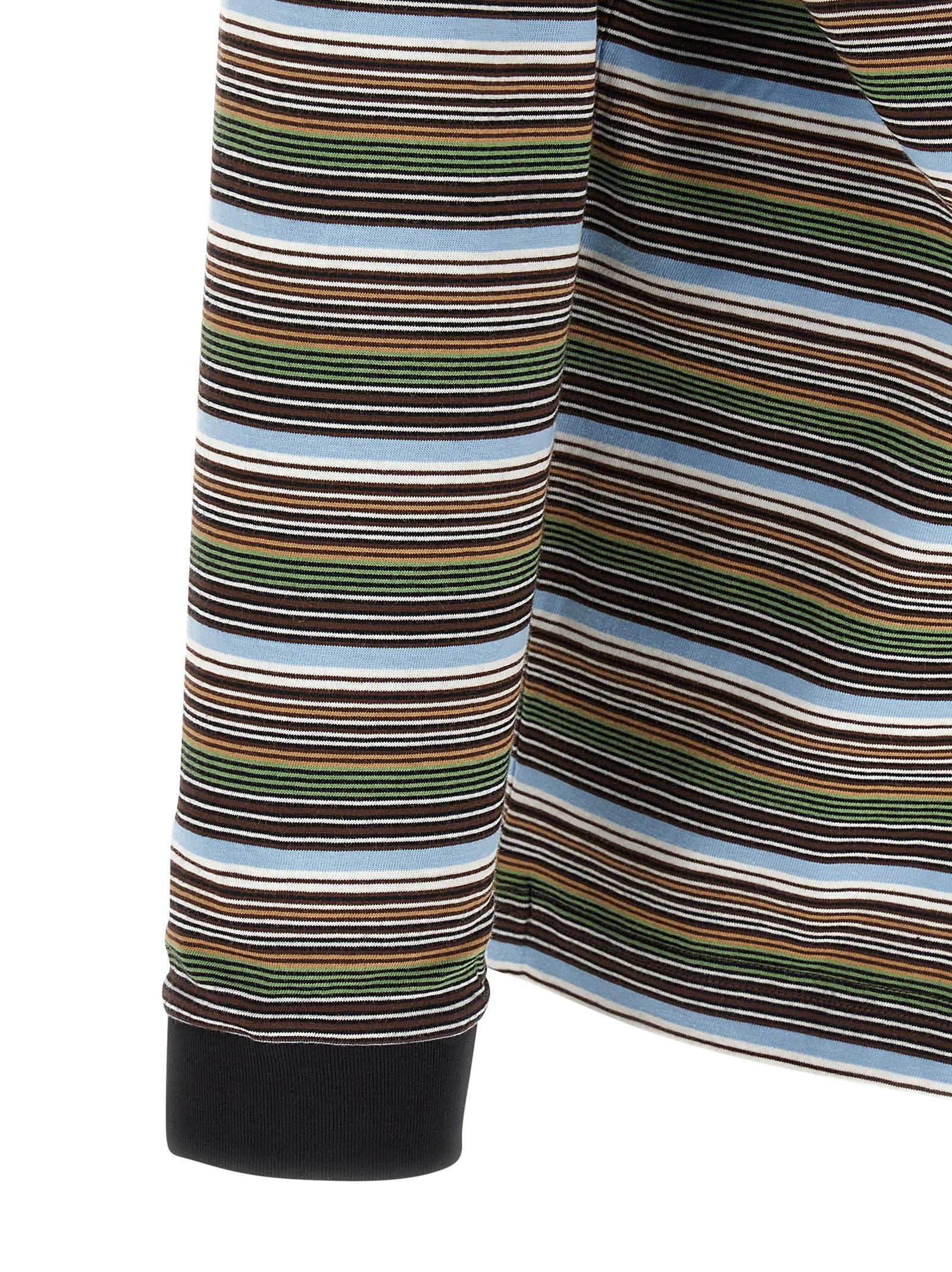 Multicolor Cotton Long-Sleeved T-Shirt