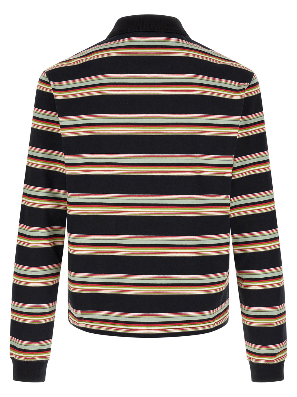 Multicolor Cotton Long-Sleeve Polo Shirt