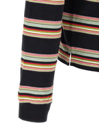 Multicolor Cotton Long-Sleeve Polo Shirt