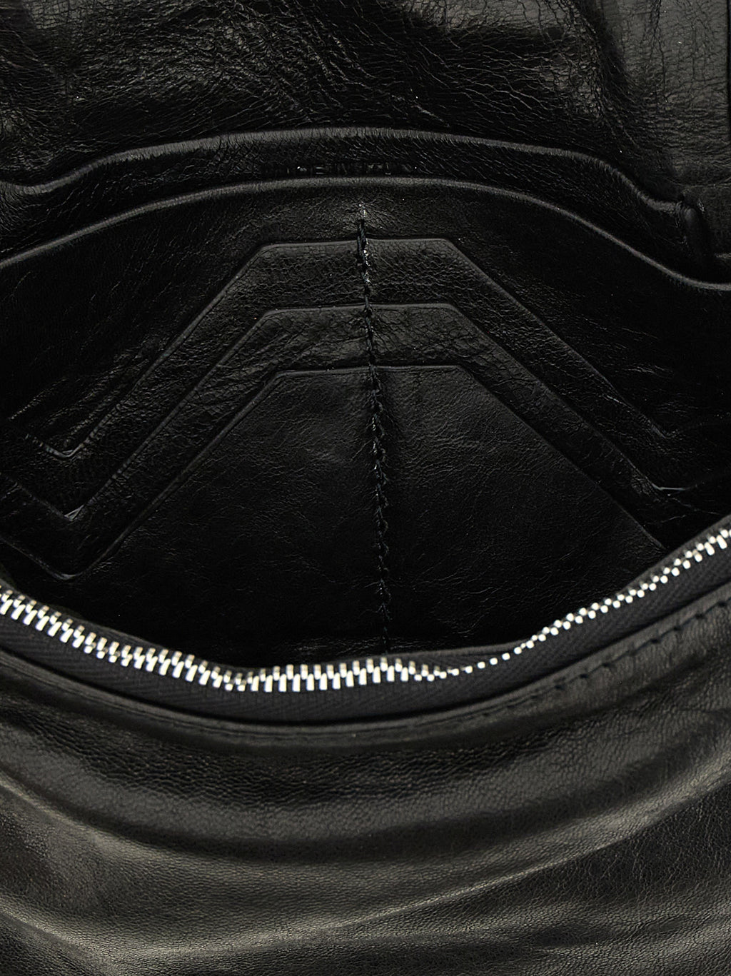 Black Lamb Leather Pillow Griffin Clutch