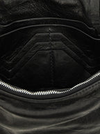 Black Lamb Leather Pillow Griffin Clutch