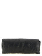 Black Lamb Leather Baguette Clutch