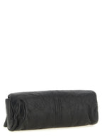 Black Lamb Leather Baguette Clutch