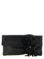 Black Lamb Leather Zandra Clutch