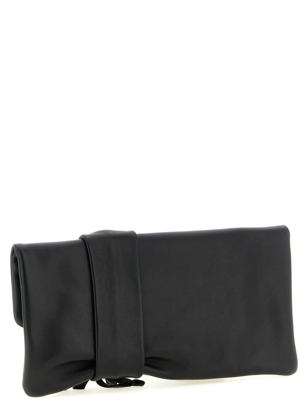 Black Lamb Leather Zandra Clutch