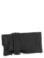 Black Lamb Leather Zandra Clutch
