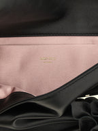 Black Lamb Leather Zandra Clutch