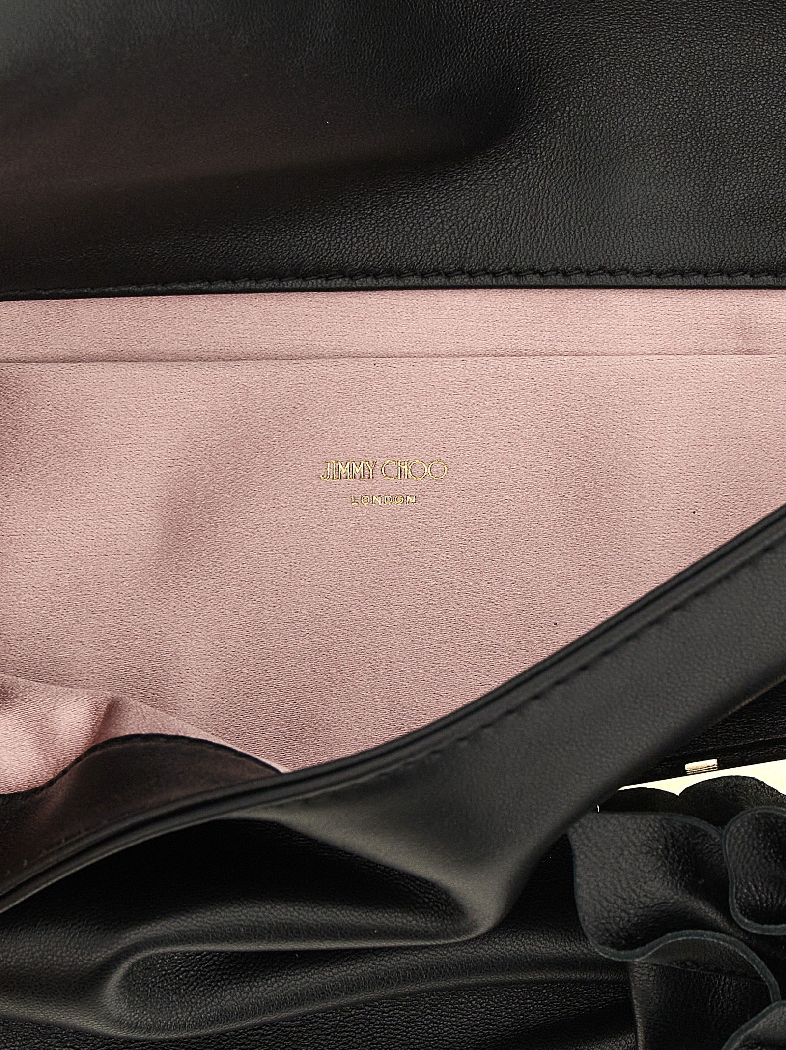 Black Lamb Leather Zandra Clutch