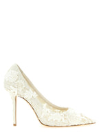Love Beige Tulle Embroidered Pumps