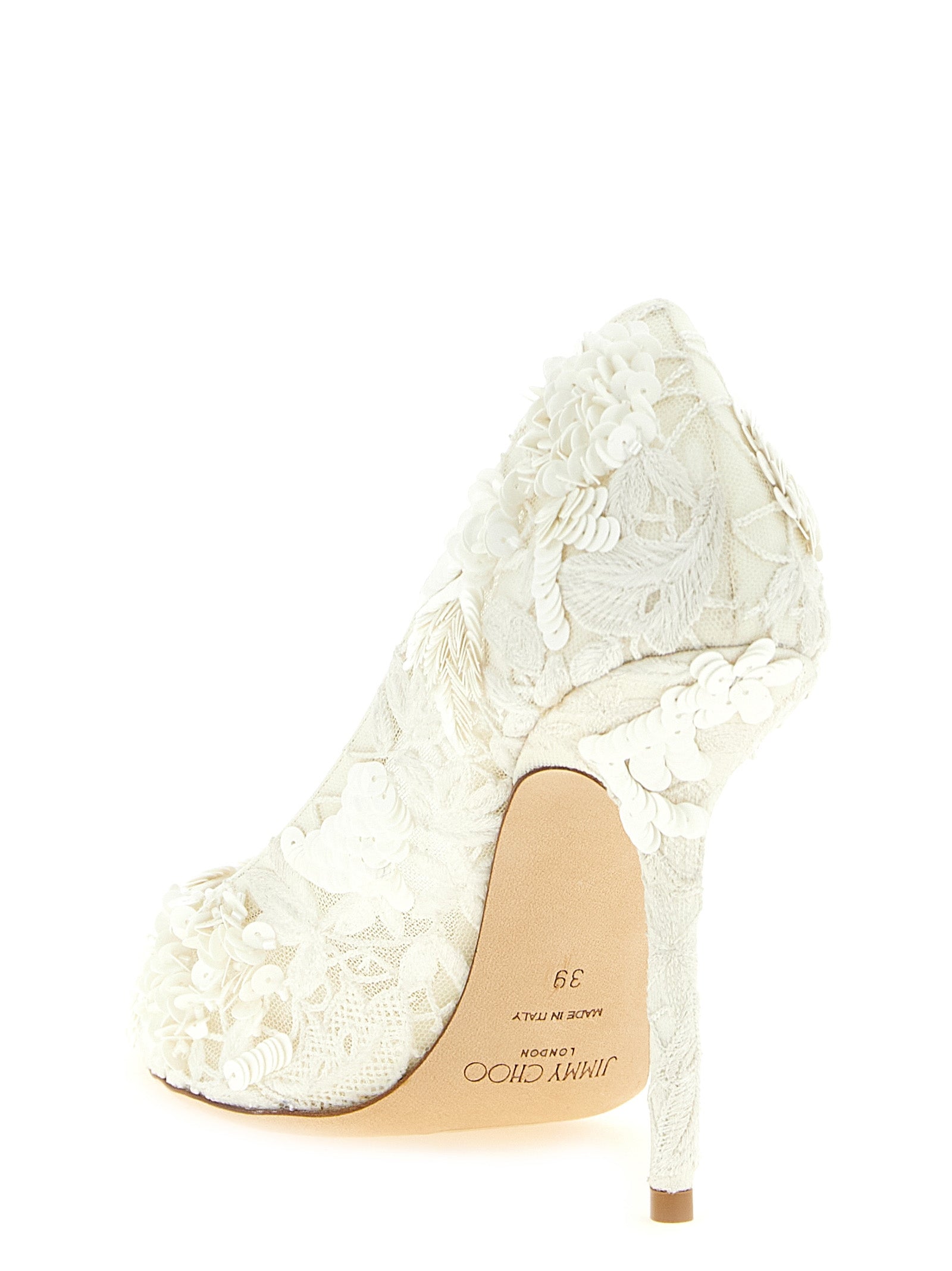 Love Beige Tulle Embroidered Pumps