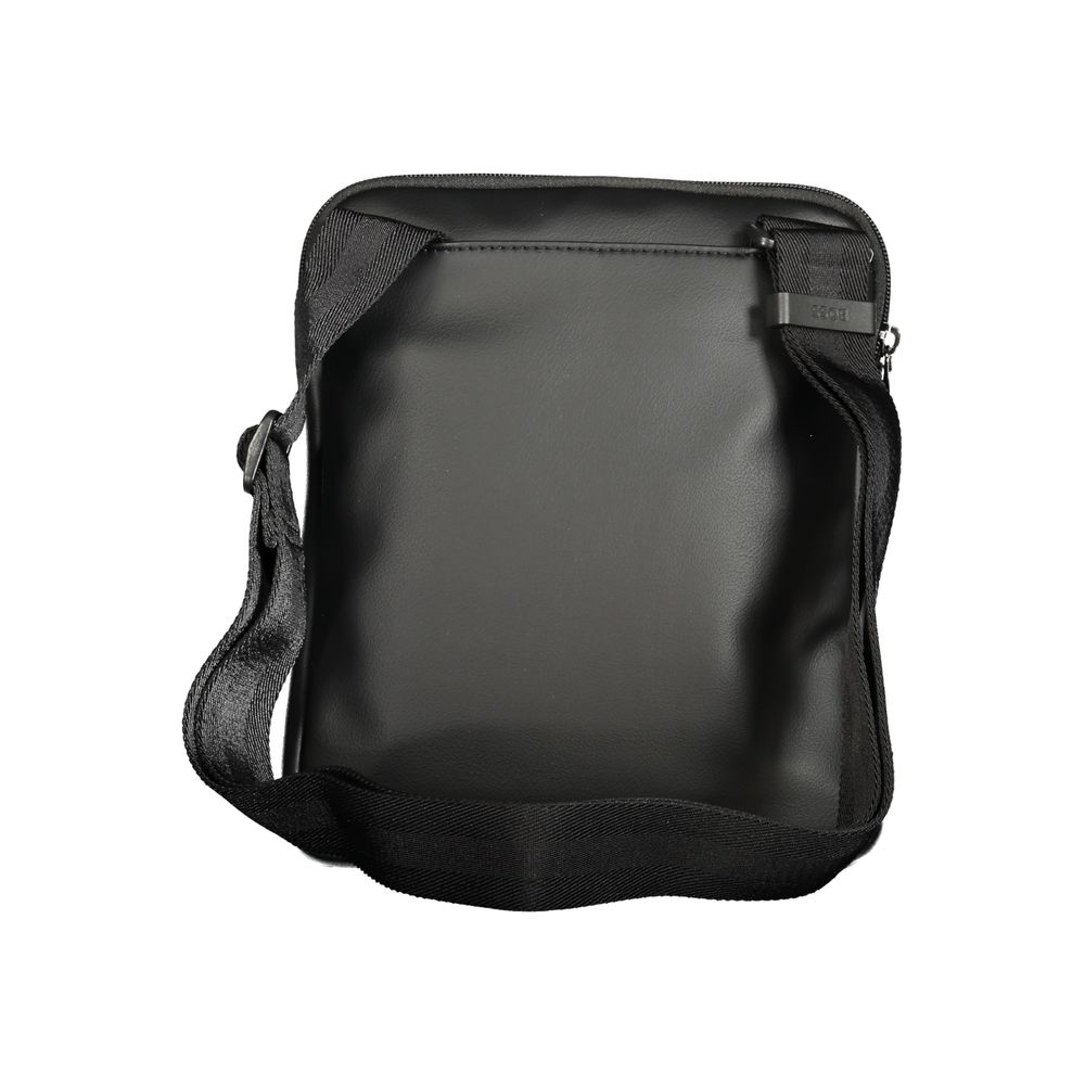 Black Polyurethane Shoulder Bag