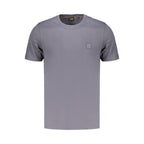 Blue Cotton Crew Neck T-Shirt