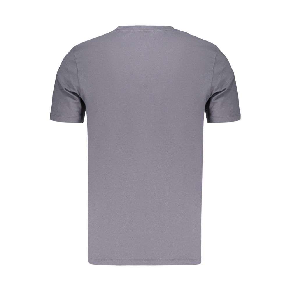 Blue Cotton Crew Neck T-Shirt