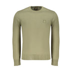 Green Long-Sleeved Crew Neck Sweatshirt Regenerative Cotton & Cashmere