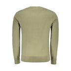 Green Long-Sleeved Crew Neck Sweatshirt Regenerative Cotton & Cashmere