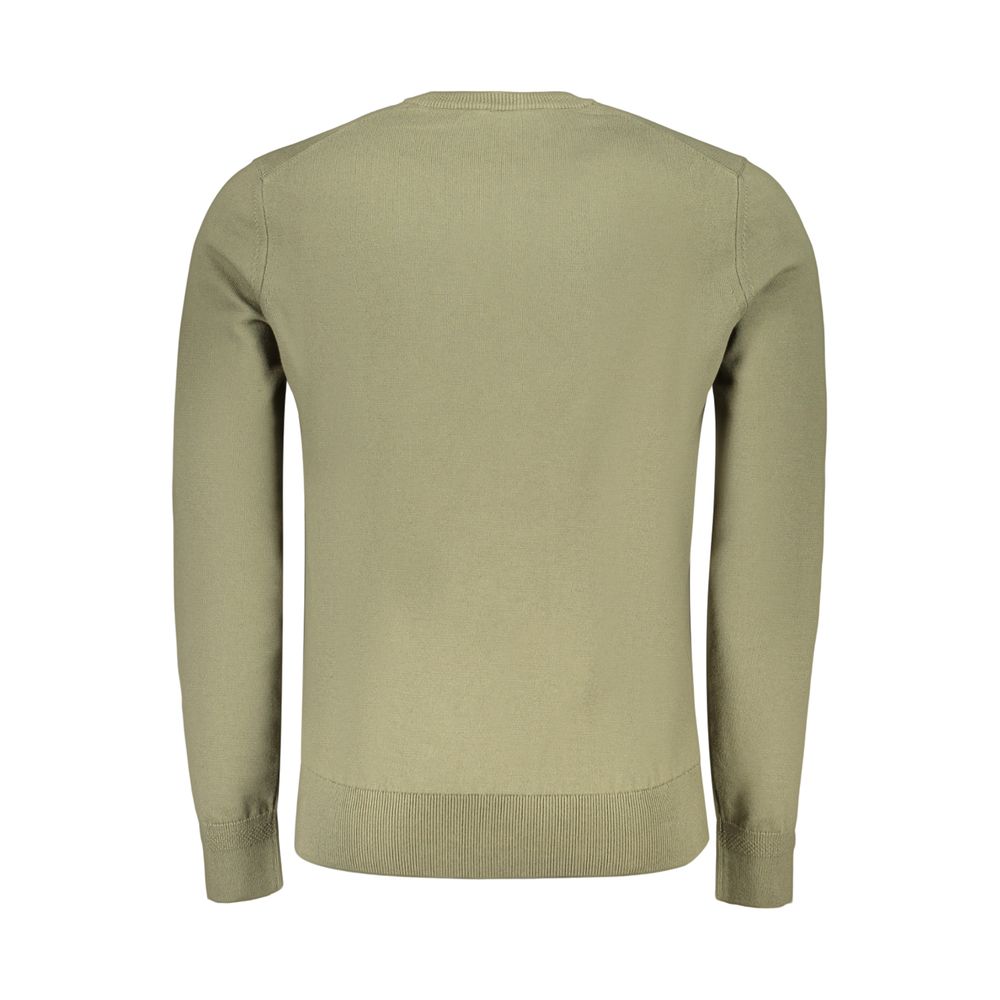 Green Long-Sleeved Crew Neck Sweatshirt Regenerative Cotton & Cashmere