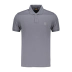 Blue Slim-Fit Cotton-Blend Polo Shirt