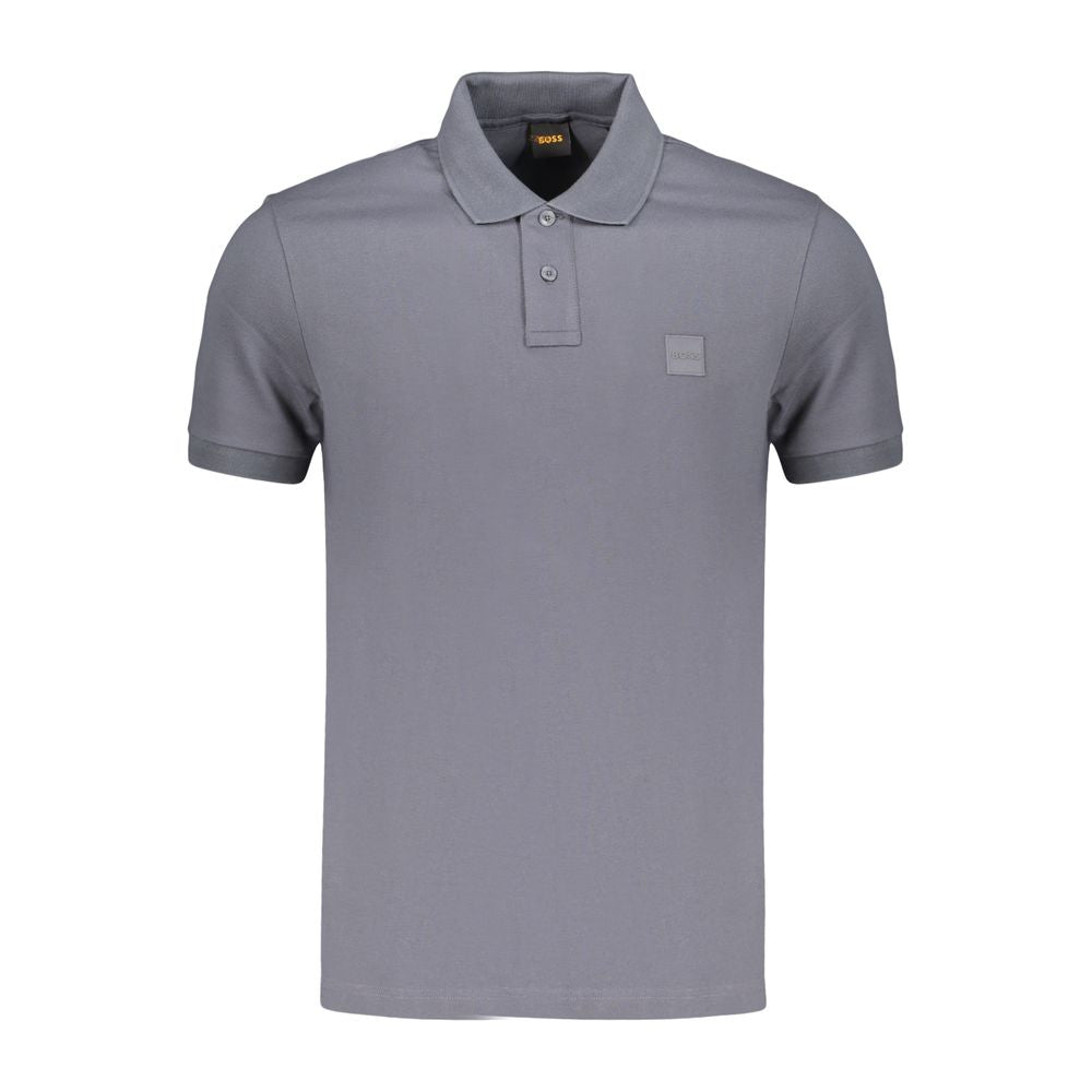 Blue Slim-Fit Cotton-Blend Polo Shirt