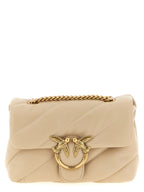 Beige Lambskin Mini Love Puff Crossbody Bag