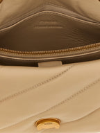 Beige Lambskin Mini Love Puff Crossbody Bag