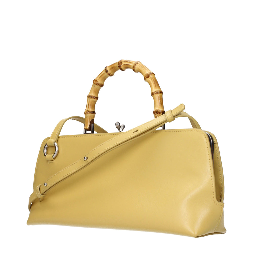 Yellow Leather Crossbody