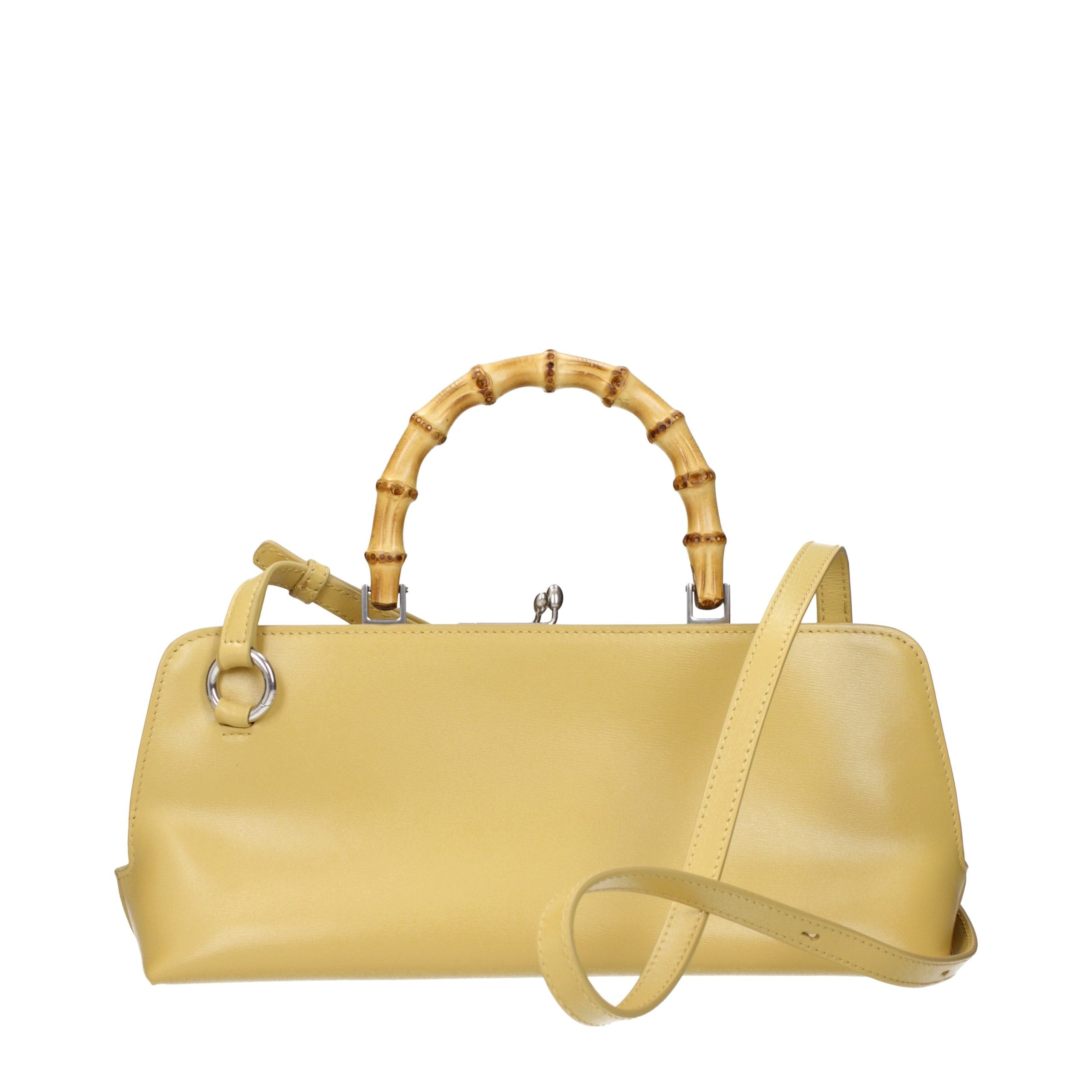 Yellow Leather Crossbody