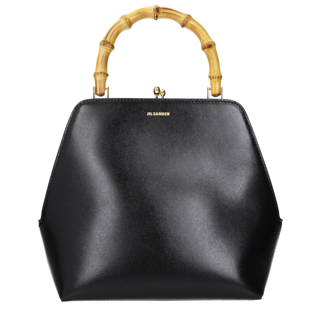 Sleek Black Leather Handbag