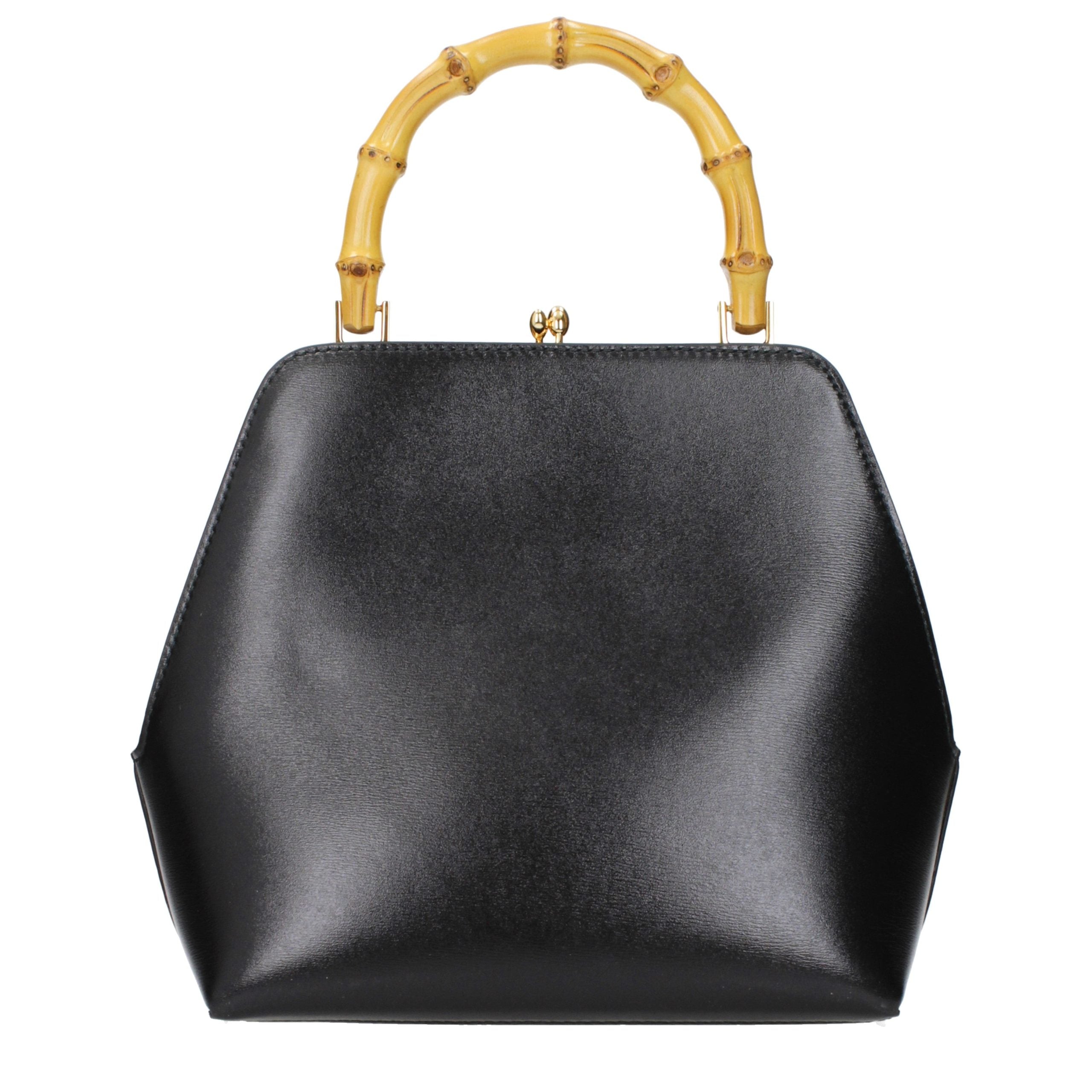Sleek Black Leather Handbag