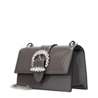 Gray Patent Leather Shoulder Bag