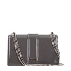Gray Patent Leather Shoulder Bag