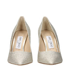 Gold Glitter Plastic Pumps