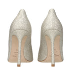 Gold Glitter Plastic Pumps